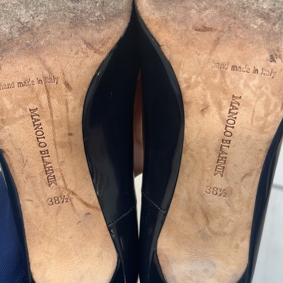 Manolo Blahnik patent navy 38.5 - Picture 6 of 6